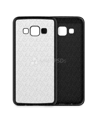 Samsung Galaxy A3 2015 2d Rubber Flex Mobile Case Design Mockup  2014