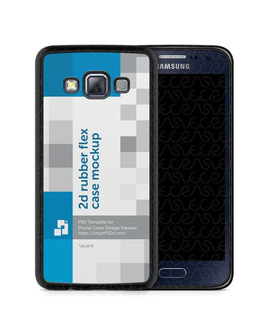 Samsung Galaxy A3 2015 2d Rubber Flex Mobile Case Design Mockup  2014