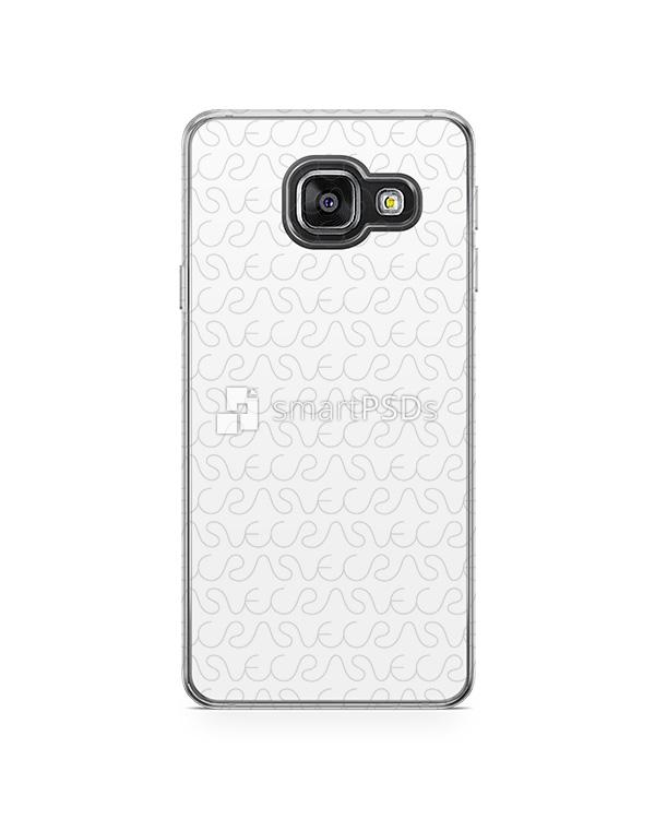 Samsung Galaxy A3 2016 2d Flexi Clear Case Design Mockup
