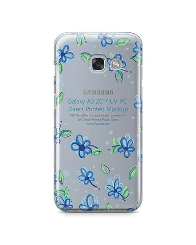 Samsung Galaxy A3 2017 UV PC Clear Case Design Mockup 2017