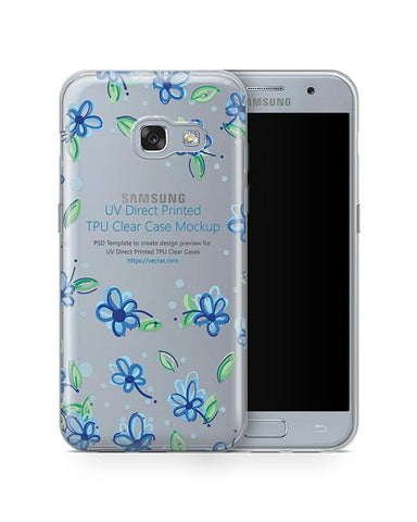 Samsung Galaxy A3 2017 UV TPU Clear Case Design Mockup