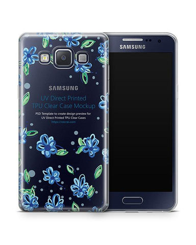 Samsung Galaxy A5 UV TPU Clear Case Design Mockup 2015