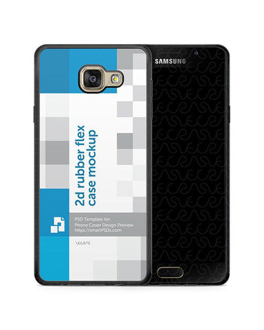 Samsung Galaxy A5 2016 2d Rubber Flex Mobile Case Design Mockup 2016