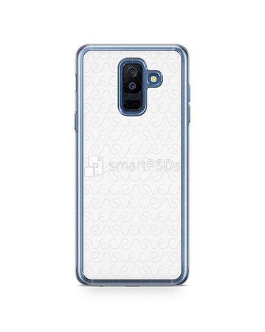 Samsung Galaxy A6 Plus 2d Flexi Clear Case Design Mockup 2018