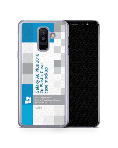 Samsung Galaxy A6 Plus 2d PC Clear Case Design Mockup 2018
