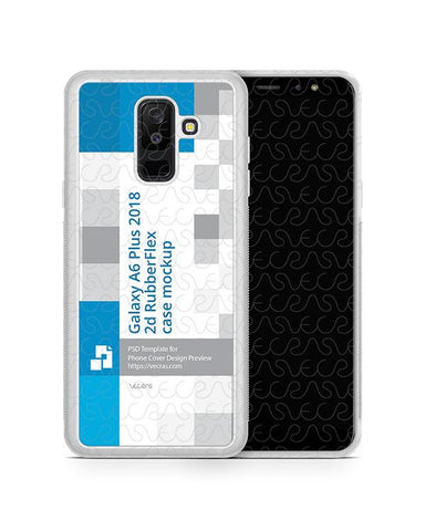 Samsung Galaxy A6 Plus 2d RubberFlex Mobile Case Design Mockup 2018