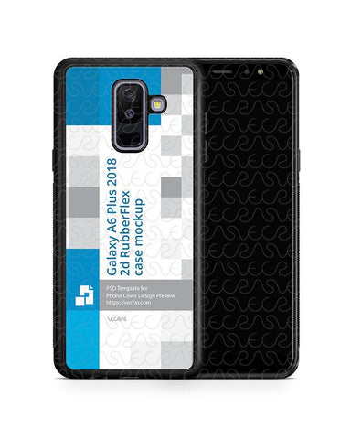 Samsung Galaxy A6 Plus 2d RubberFlex Mobile Case Design Mockup 2018