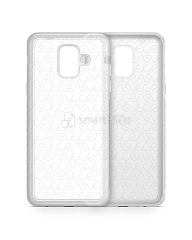 Samsung Galaxy A6 2d Frosted RubberFlex Mobile Case Design Mockup 2018