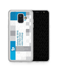 Samsung Galaxy A6 2d Frosted RubberFlex Mobile Case Design Mockup 2018