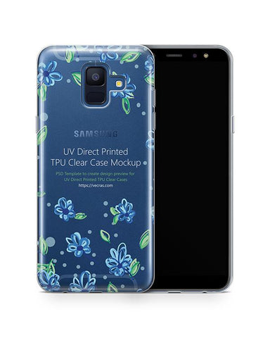 Samsung Galaxy A6 UV TPU Clear Case Design Mockup 2018
