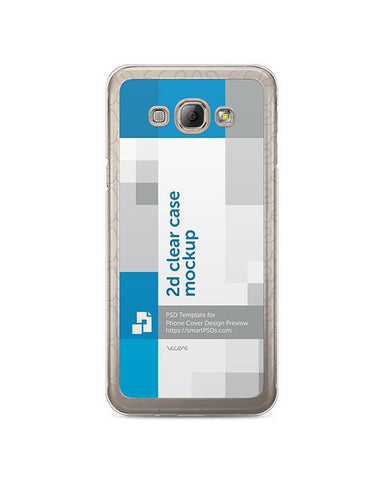 Samsung Galaxy A8 2d Clear Mobile Case Design Mockup 2016
