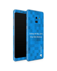 Samsung Galaxy A8 Plus Vinyl Skin Design Mockup 2018 (Front-Back Angled)