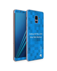 Samsung Galaxy A8 Plus Vinyl Skin Design Mockup 2018 (Front-Back Angled)