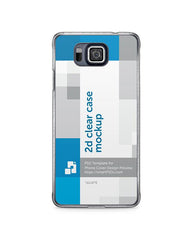 Samsung Galaxy Alpha 2d Clear Mobile Case Design Mockup 2014