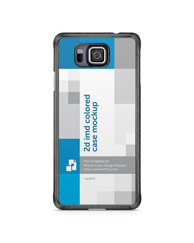 Samsung Galaxy Alpha 2d IMD Colored Mobile Case Design Mockup 2014