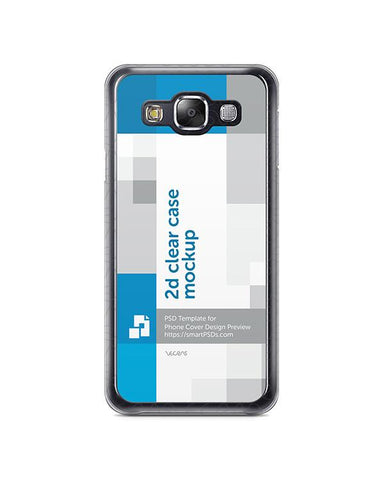 Samsung Galaxy E5 2d Clear Mobile Case Design Mockup 2015