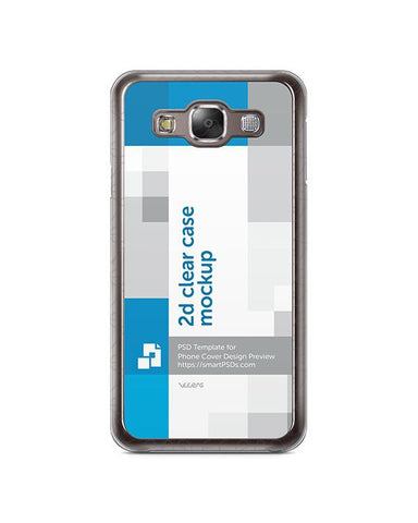 Samsung Galaxy E7 2d Clear Mobile Case Design Mockup 2015