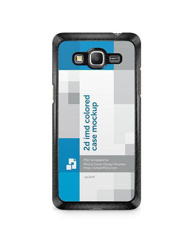 Samsung Galaxy Grand Prime 2d IMD Colored Mobile Case Design Mockup 2014