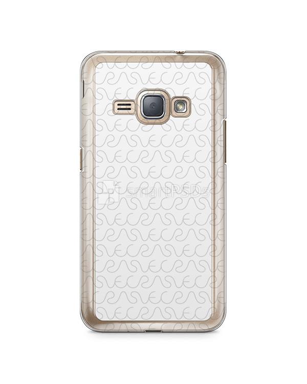 Samsung Galaxy J1 2016 2d Clear Mobile Case Design Mockup 2016