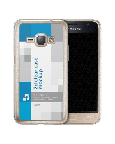 Samsung Galaxy J1 2016 2d Clear Mobile Case Design Mockup 2016