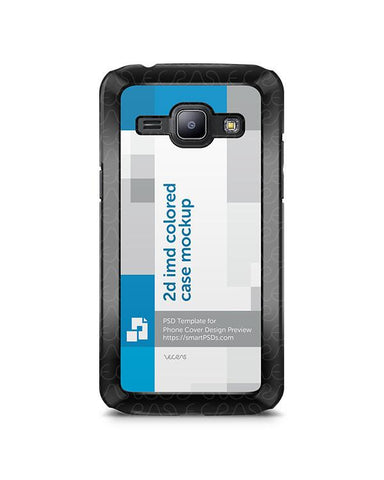 Samsung Galaxy J1 2d IMD Colored Mobile Case Design Mockup 2015