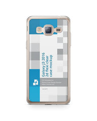 Samsung Galaxy J3 2016 2d Flexi Clear Case Design Mockup