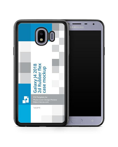 Samsung Galaxy J4 2d RubberFlex Mobile Case Design Mockup 2018