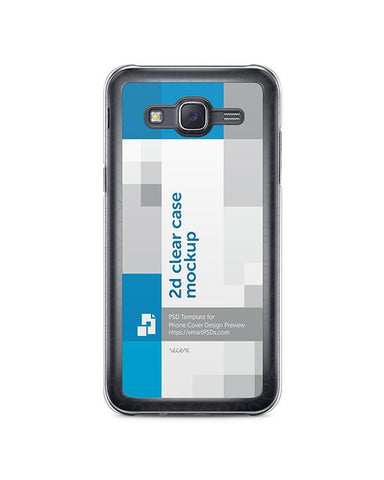 Samsung Galaxy J5 2d Clear Mobile Case Design Mockup 2015