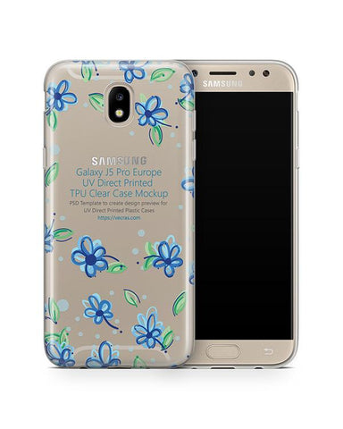 Samsung Galaxy J5 Pro Europe  UV TPU Clear Case Design Mockup 2017