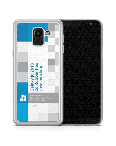 Samsung Galaxy J6 2d Frosted RubberFlex Mobile Case Design Mockup 2018