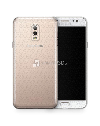 Samsung Galaxy J7 Plus UV TPU Clear Case Design Mockup 2018