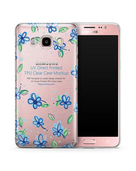 Samsung Galaxy J7 UV TPU Clear Case Mockup 2016