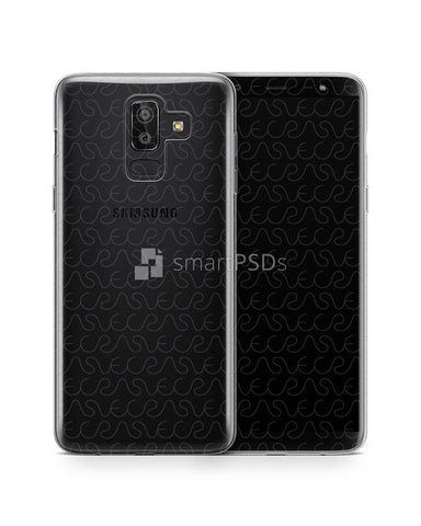 Samsung Galaxy J8 UV TPU Clear Case Design Mockup 2018