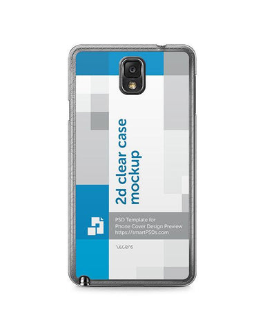 Samsung Galaxy Note 3 2d Clear Mobile Case Design Mockup 2013