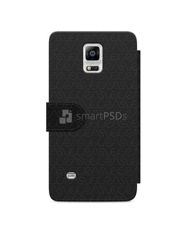 Samsung Galaxy Note 4 2d Wallet Mobile Case Design Mockup 2014