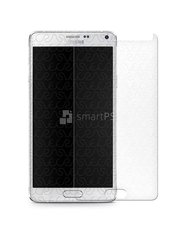Samsung Galaxy Note 4 Tempered Glass Template 2014