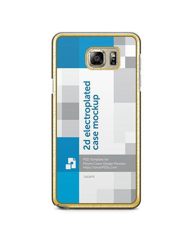 Samsung Galaxy Note 5 2d Electroplated Mobile Case Design Mockup 2015