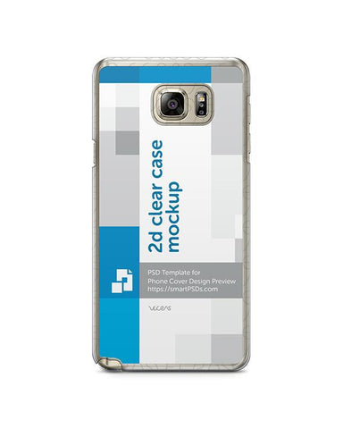 Samsung Galaxy Note 5 2d Clear Mobile Case Design Mockup 2015