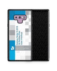 Samsung Galaxy Note 9 2d RubberFlex Mobile Case Design Mockup 2018