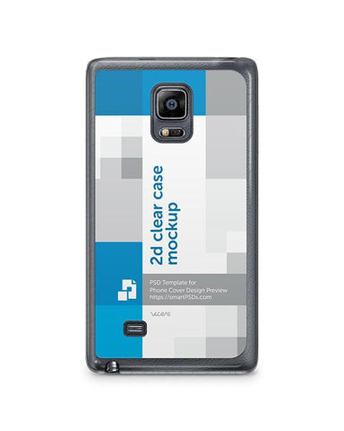 Samsung Galaxy Note Edge 2d Clear Mobile Case Design Mockup 2014