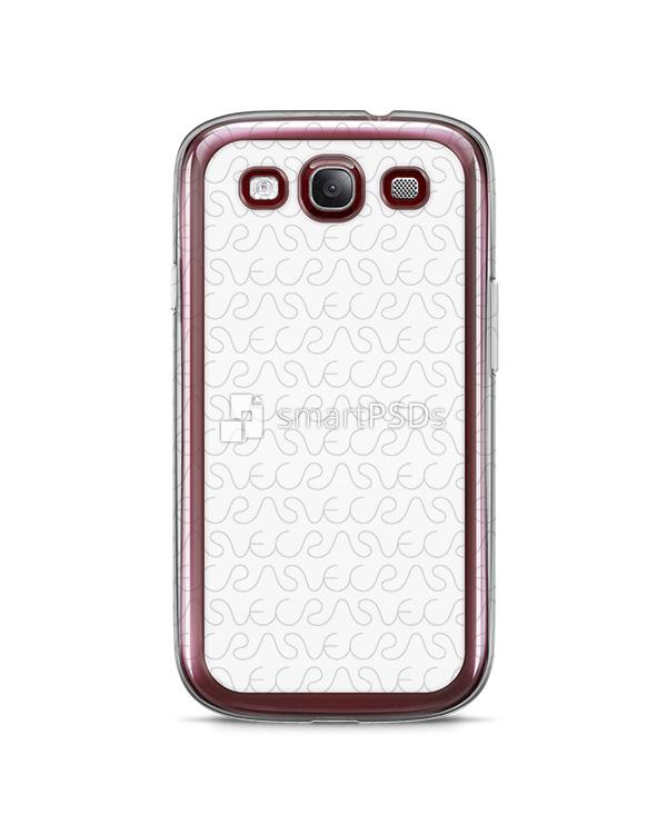 Samsung Galaxy S3 2d Flexi Clear Case Design Mockup