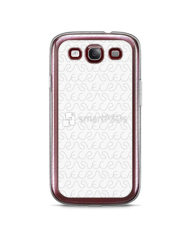 Samsung Galaxy S3 2d Flexi Clear Case Design Mockup