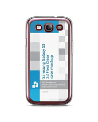 Samsung Galaxy S3 2d Flexi Clear Case Design Mockup