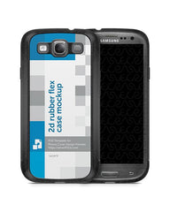 Samsung Galaxy S3 2d Rubber Flex Mobile Case Design mockup 2012