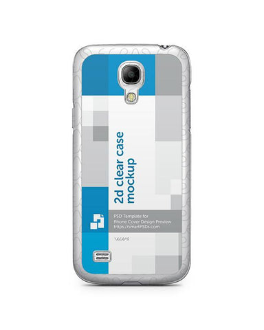 Samsung Galaxy S4 Mini 2d Clear Mobile Case Design Mockup 2013