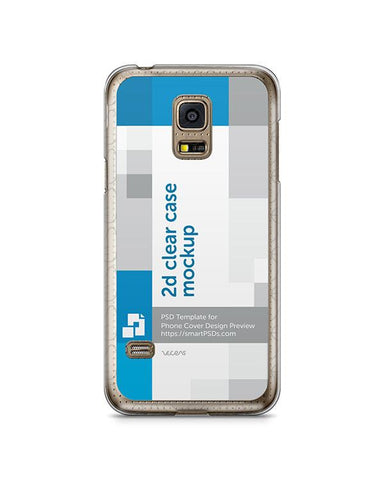 Samsung Galaxy S5 Mini 2d Clear Mobile Case Design Mockup 2014