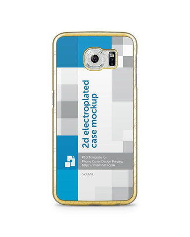 Samsung Galaxy S6 2d Electroplated Mobile Case Design Mockup 2015