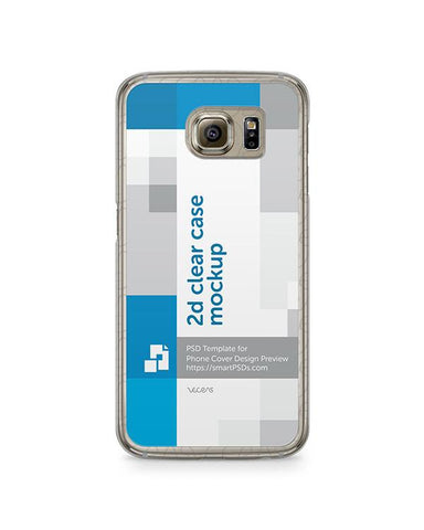 Samsung Galaxy S6 2d Clear Mobile Case Design Mockup 2015