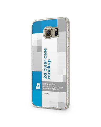 Samsung Galaxy S6 2d Clear Mobile Case Design Mockup 2015