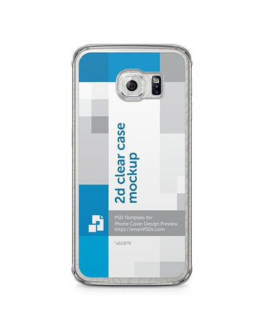 Samsung Galaxy S6 Edge 2d Clear Mobile Case Design Mockup 2015